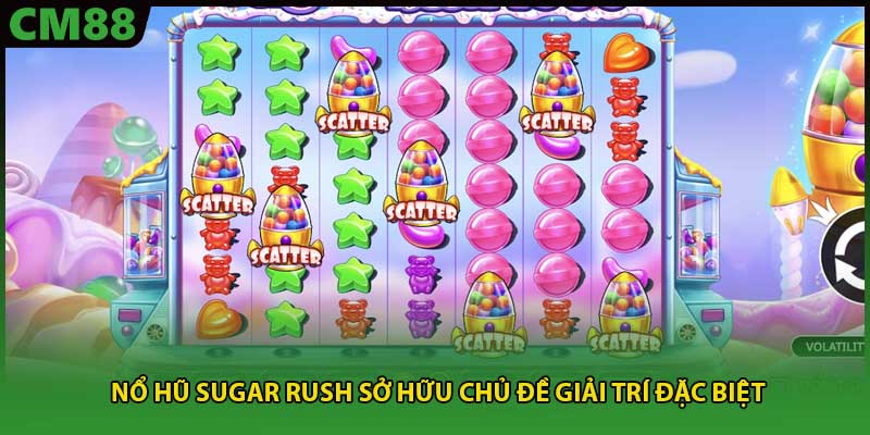 Nổ hũ Sugar Rush sở hữu chủ đề giải trí đặc biệt 